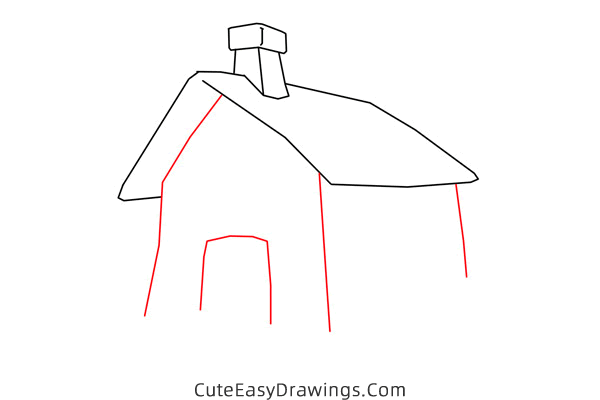 how to draw a cabin easy - www.cuteeasydrawings.com