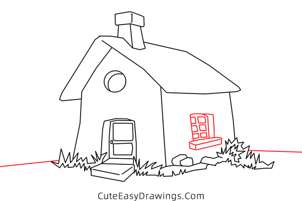 how to draw a cabin easy - www.cuteeasydrawings.com