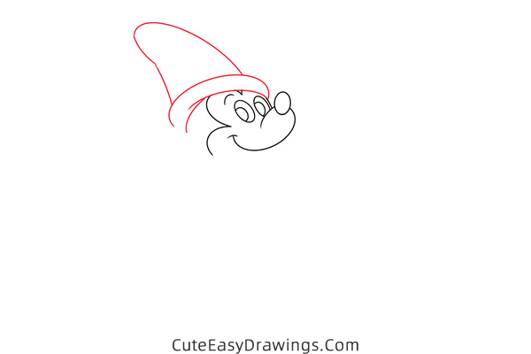 how to draw mickey mouse from fantasia - www.cuteeasydrawings.com