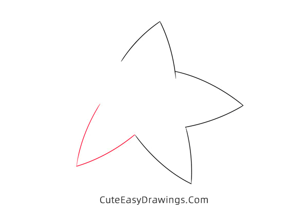 how to draw a starfish - www.cuteeasydrawings.com