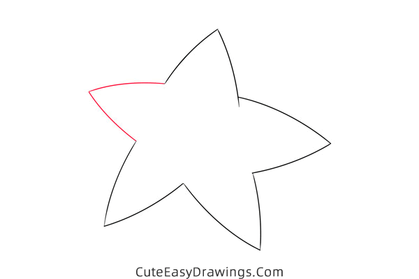 how to draw a starfish - www.cuteeasydrawings.com