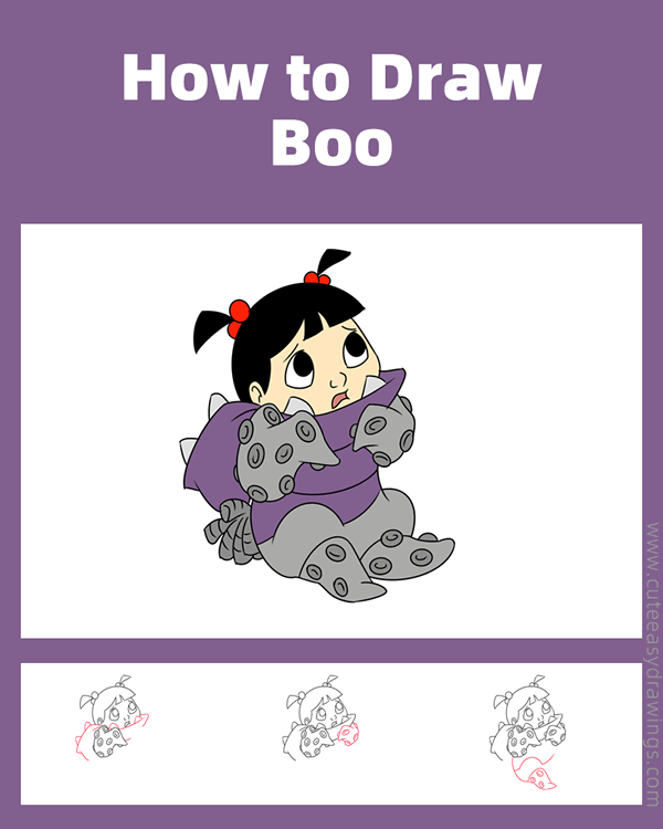 how to draw boo from monsters inc - www.cuteeasydrawings.com