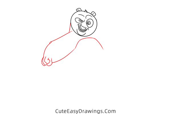 how to draw po from kung fu panda - www.cuteeasydrawings.com