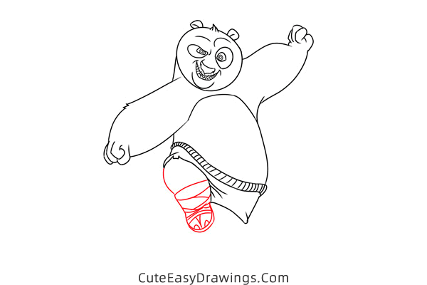 how to draw po from kung fu panda - www.cuteeasydrawings.com