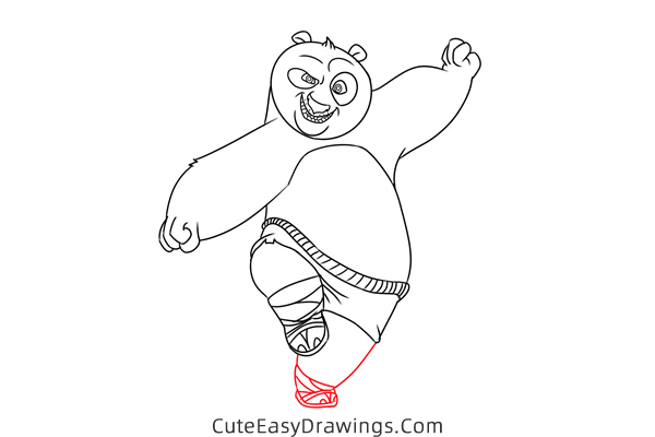 how to draw po from kung fu panda - www.cuteeasydrawings.com