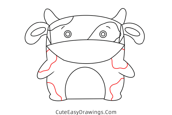 how to draw a cow easy - www.cuteeasydrawings.com