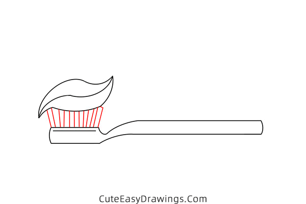 how to draw a toothbrush - www.cuteeasydrawings.com