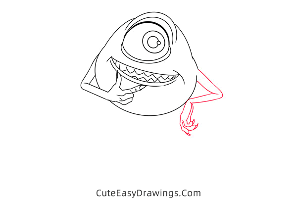 how to draw mike wazowski - www.cuteeasydrawings.com