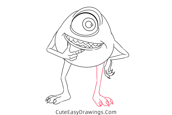 how to draw mike wazowski - www.cuteeasydrawings.com