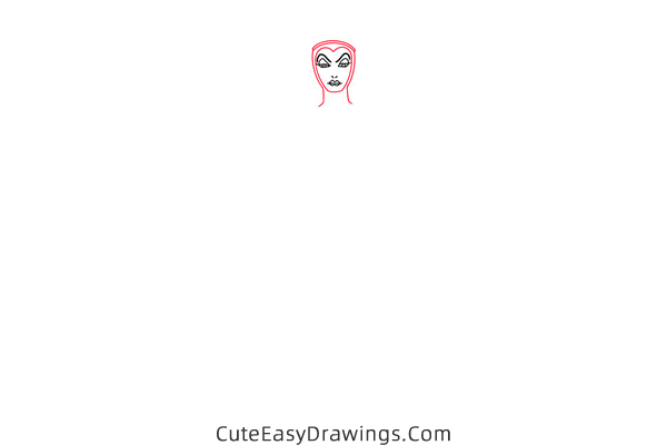 how to draw the evil queen - www.cuteeasydrawings.com