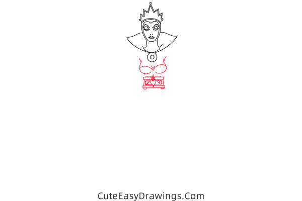 how to draw the evil queen - www.cuteeasydrawings.com