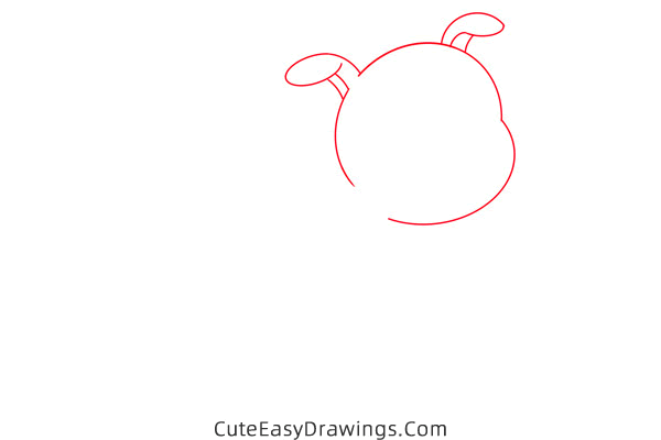 how to draw a cartoon pig - www.cuteeasydrawings.com