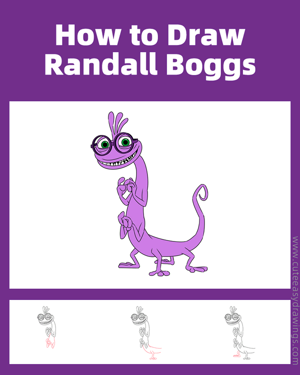 how to draw randall boggs - www.cuteeasydrawings.com