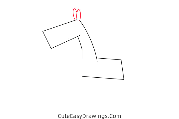 how to draw a donkey easy - www.cuteeasydrawings.com