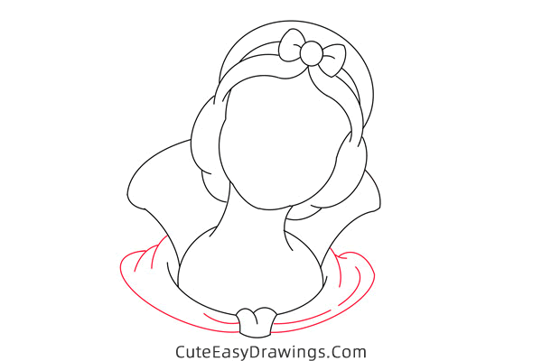 how to draw snow white face - www.cuteeasydrawings.com