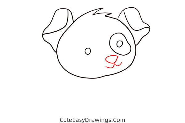 how to draw a puppy dog - www.cuteeasydrawings.com