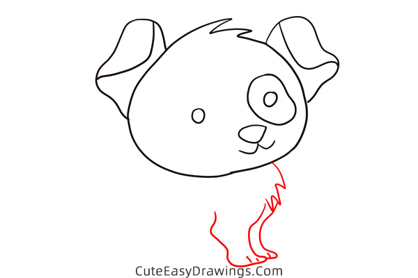 how to draw a puppy dog - www.cuteeasydrawings.com