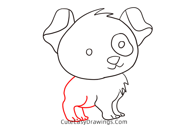 how to draw a puppy dog - www.cuteeasydrawings.com