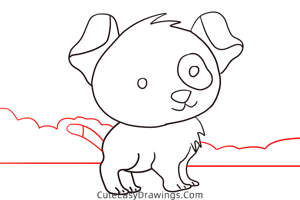 how to draw a puppy dog - www.cuteeasydrawings.com