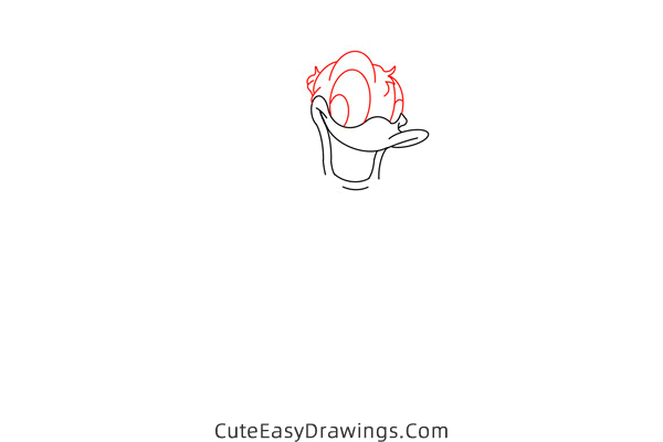 how to draw donald duck - www.cuteeasydrawings.com