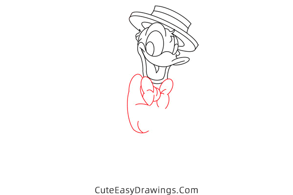 how to draw donald duck - www.cuteeasydrawings.com