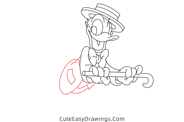 how to draw donald duck - www.cuteeasydrawings.com