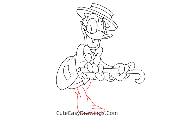 how to draw donald duck - www.cuteeasydrawings.com