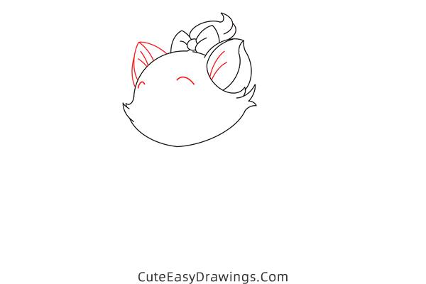 how to draw marie cat - www.cuteeasydrawings.com