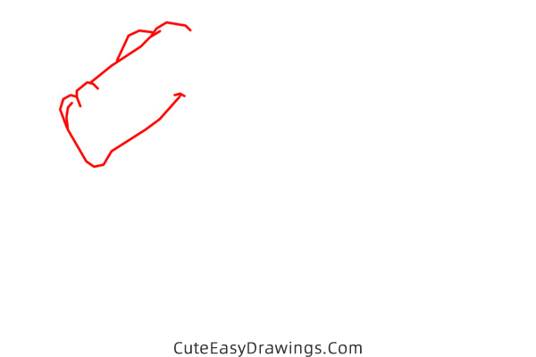 how to draw a tyrannosaurus rex - www.cuteeasydrawings.com