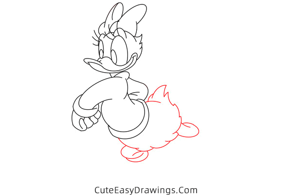 how to draw daisy duck - www.cuteeasydrawings.com