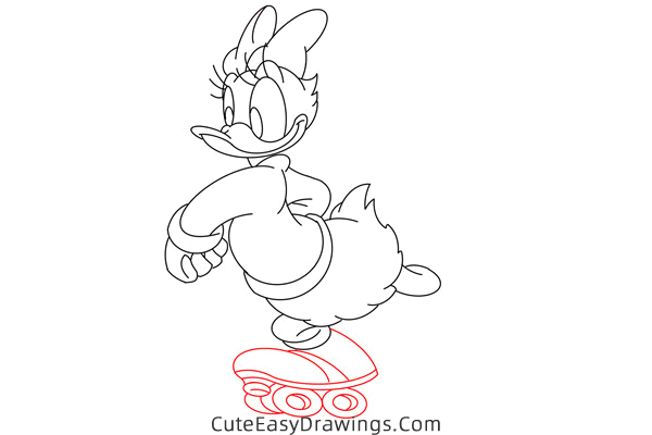 how to draw daisy duck - www.cuteeasydrawings.com