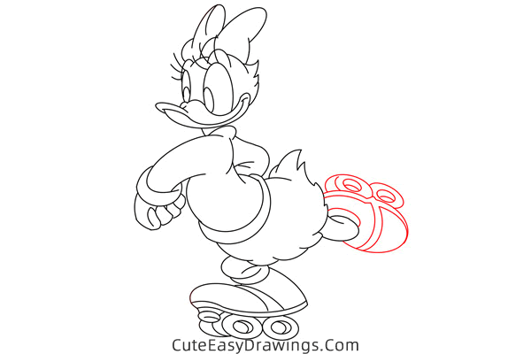 how to draw daisy duck - www.cuteeasydrawings.com