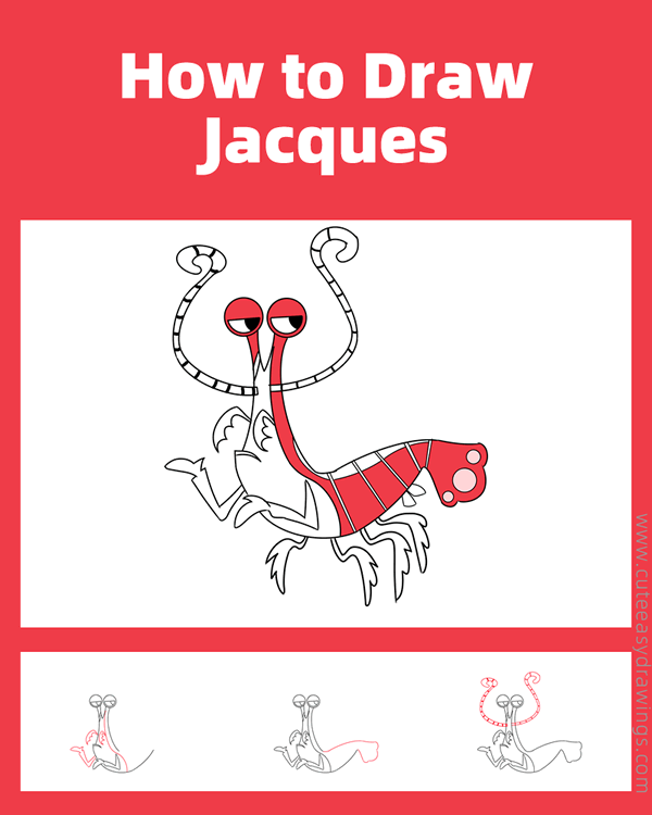 how to draw jacques from finding nemo - www.cuteeasydrawings.com