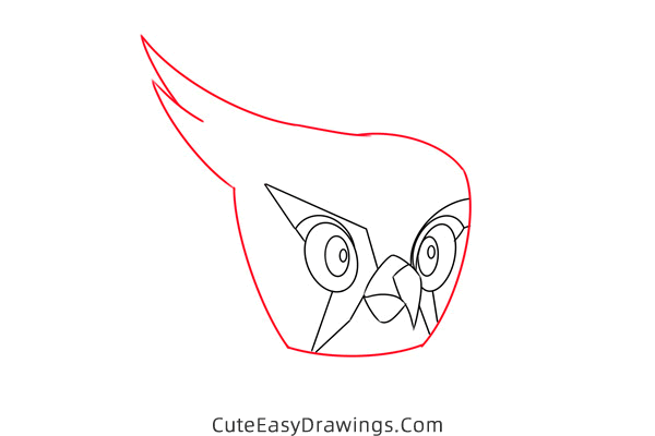 how to draw silver from angry birds - www.cuteeasydrawings.com