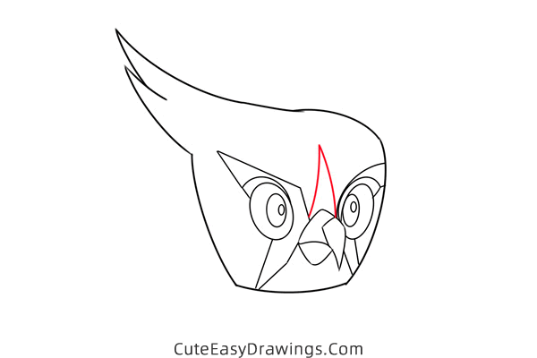 how to draw silver from angry birds - www.cuteeasydrawings.com