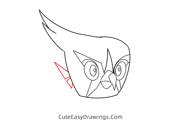 how to draw silver from angry birds - www.cuteeasydrawings.com