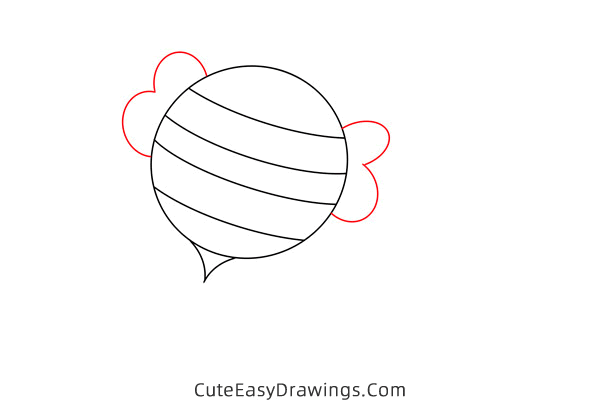 how to draw a bee flying - www.cuteeasydrawings.com