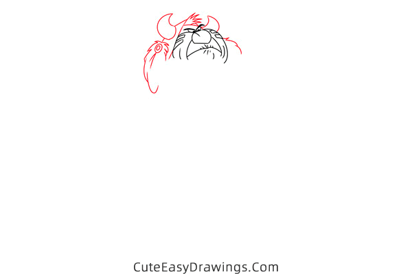 how to draw indian chief from peter pan - www.cuteeasydrawings.com