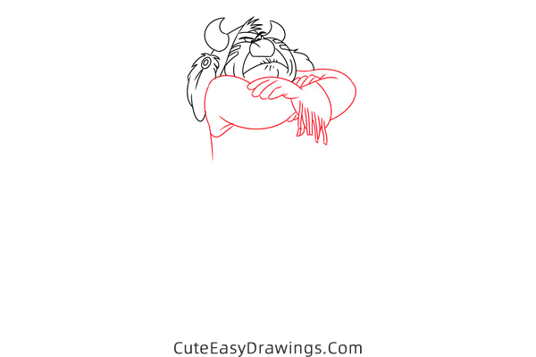 how to draw indian chief from peter pan - www.cuteeasydrawings.com