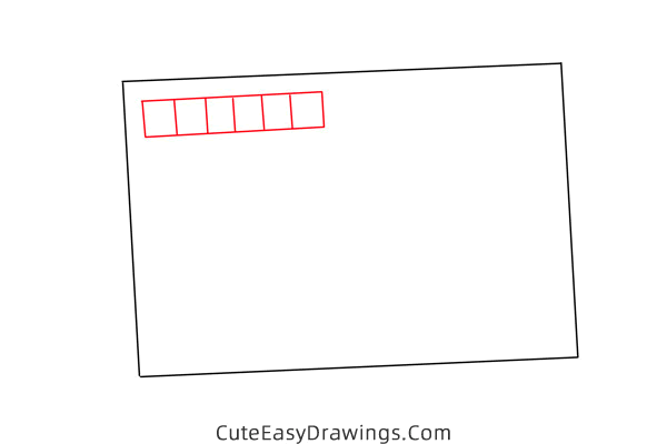 how to draw a postcard - www.cuteeasydrawings.com