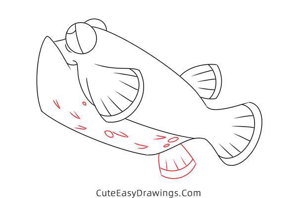 how to draw bloat from finding nemo - www.cuteeasydrawings.com