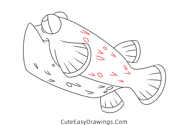 how to draw bloat from finding nemo - www.cuteeasydrawings.com