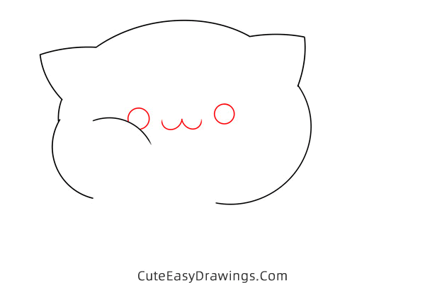 how to draw a cute cat - www.cuteeasydrawings.com