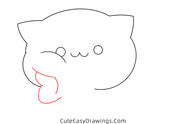 how to draw a cute cat - www.cuteeasydrawings.com