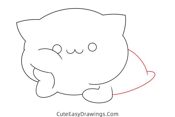 how to draw a cute cat - www.cuteeasydrawings.com