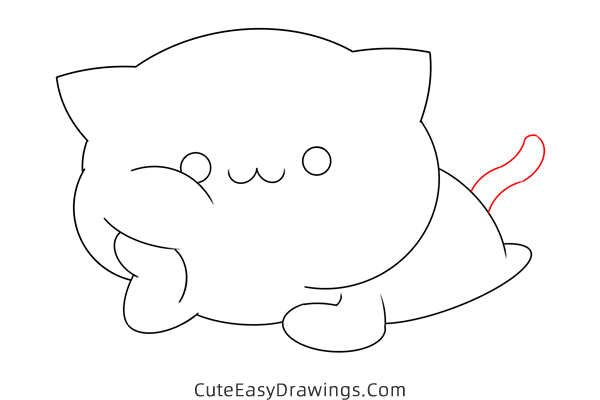 how to draw a cute cat - www.cuteeasydrawings.com