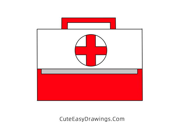 how to draw a first aid kit - www.cuteeasydrawings.com