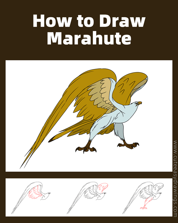 how to draw marahute from the rescuers - www.cuteeasydrawings.com