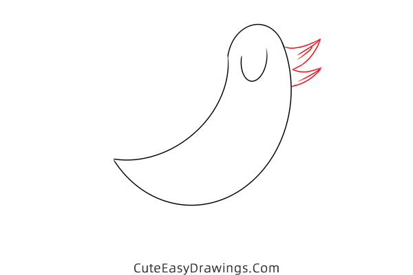 how to draw a bird in winter - www.cuteeasydrawings.com