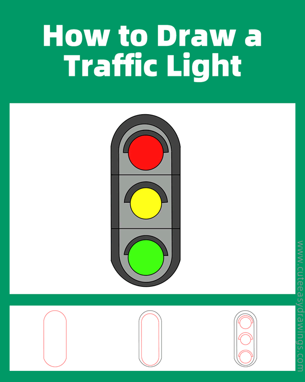 how to draw a traffic light - www.cuteeasydrawings.com